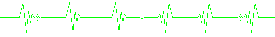 Neon green pulsing heart monitor